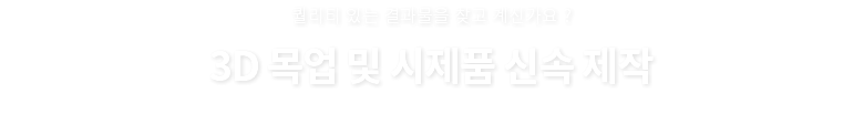 퀄리티 있는 결과물을 찾고 계신가요 ? 3D 목업 및 시제품 신속 제작
